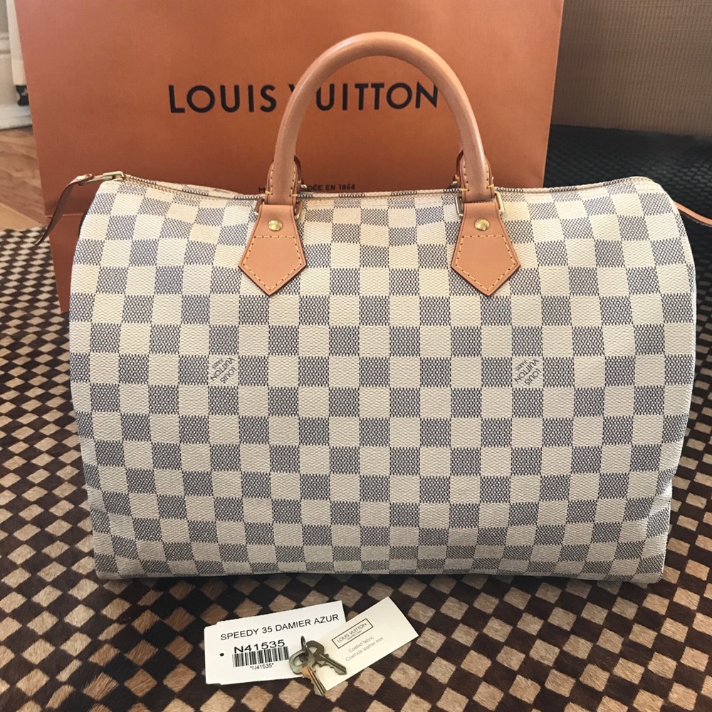 LV’s “Speedy 35” in Damier Azur Canvas for YOU!!